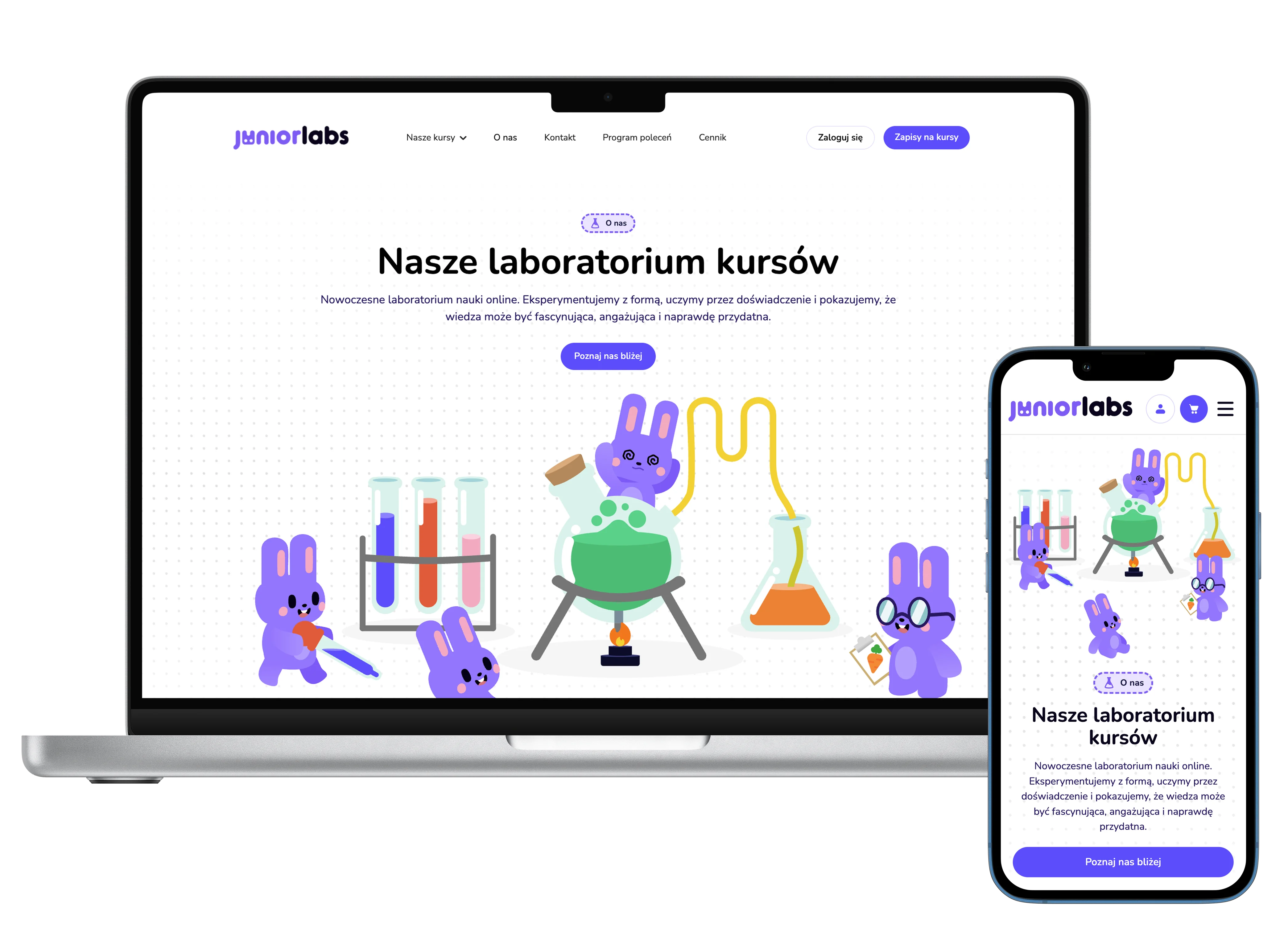Hero z CTA i formularzem lekcji próbnej